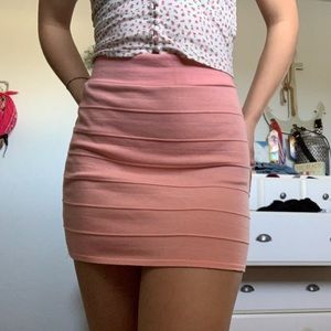 pink mini skirt